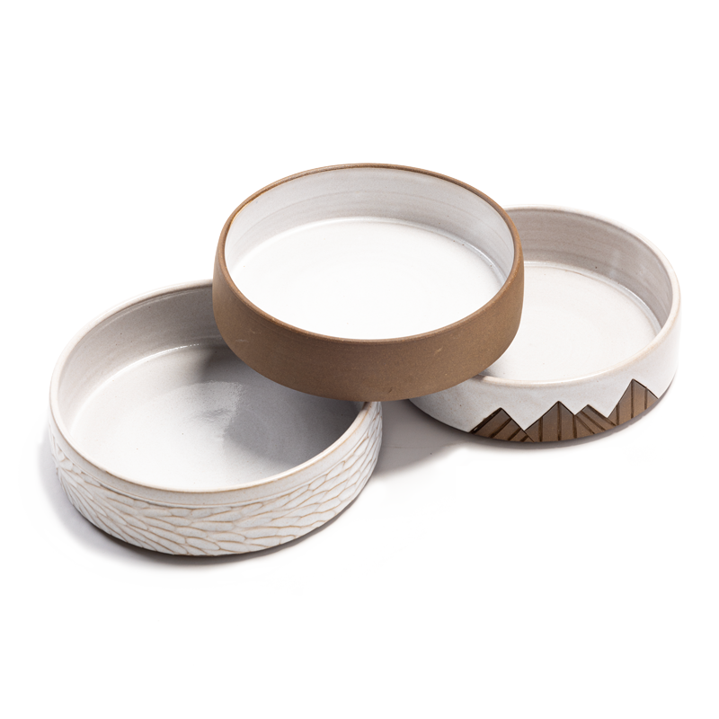 Carved Stoneware Bowl