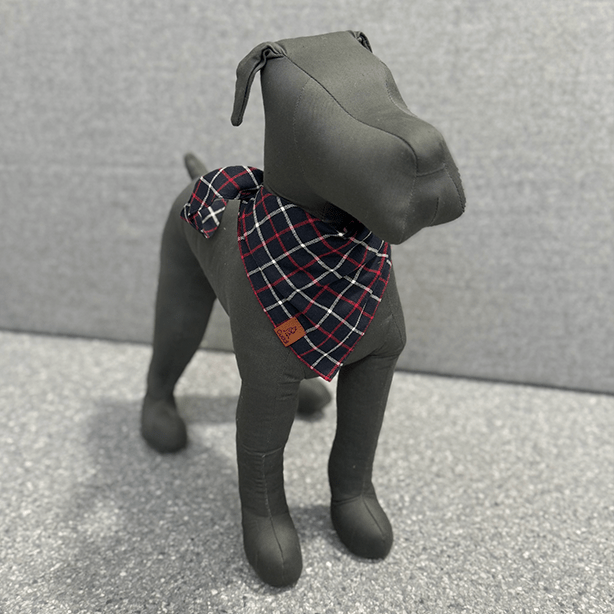 Madison Check Handmade Dog Bandana - THE BOXER