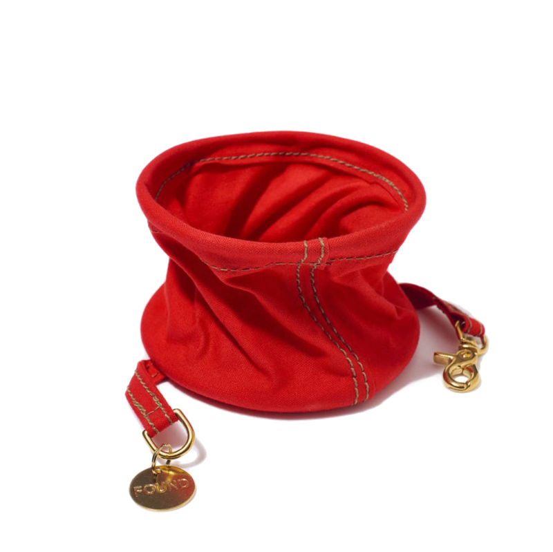 Cotton Canvas Collapsable Water Bowl