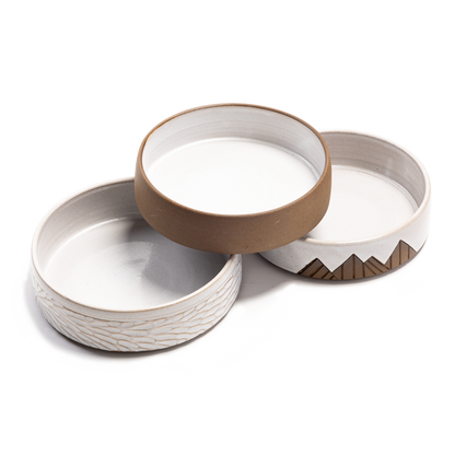 Carved Stoneware Bowl