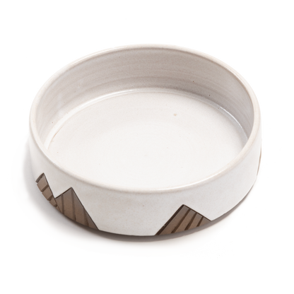 Carved Ceramic Mountain Bowl