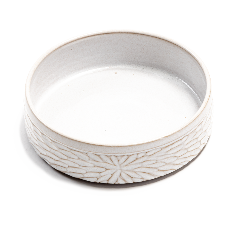Carved Stoneware Bowl