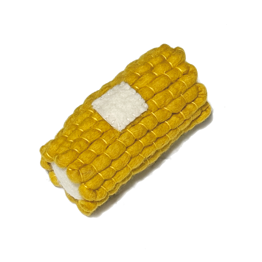 Boiled Wool Corn Squeaker Toy