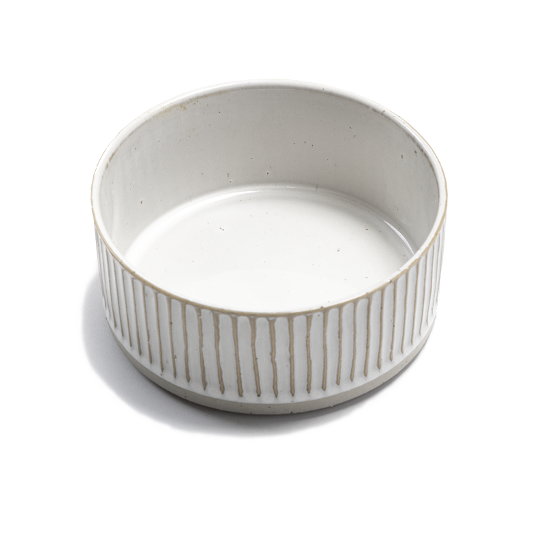 White Scalloped Stoneware Bowl