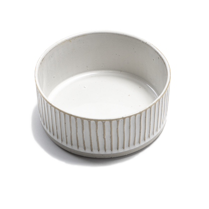 White Scalloped Stoneware Bowl