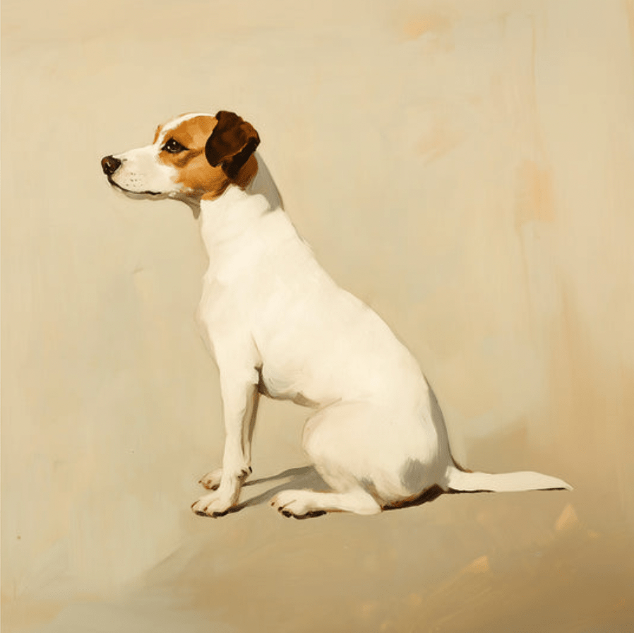A Seated Jack Russell Framed Print