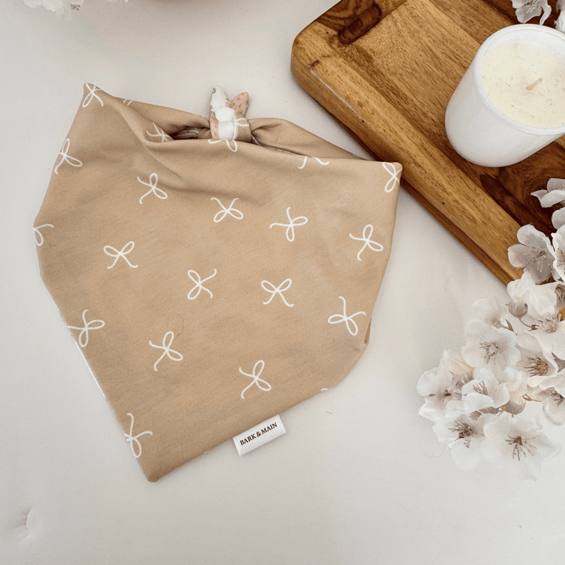 Berries &amp; Bows Reversible Dog Bandana - THE BOXER