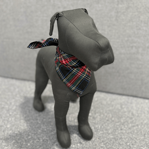 Black Stewart Plaid Bandana - THE BOXER