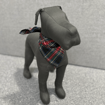 Black Stewart Plaid Bandana - THE BOXER