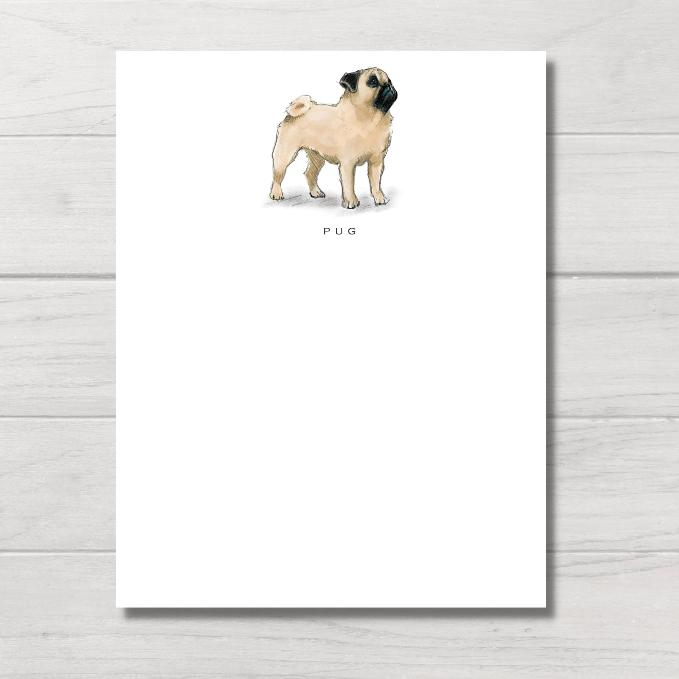 Dog Note Cards | Pug | Set of 6 - THE BOXER