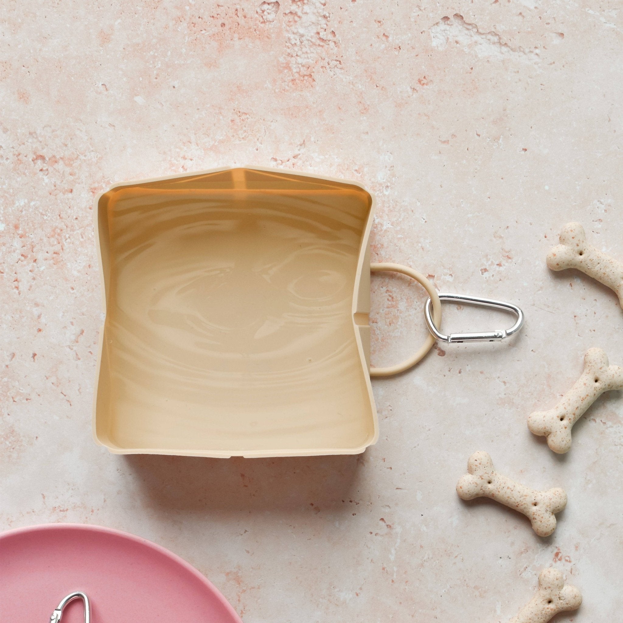 Foldable Travel Bowl - Beige - THE BOXER