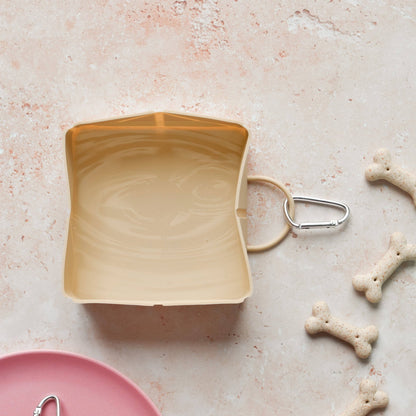 Foldable Travel Bowl - Beige - THE BOXER