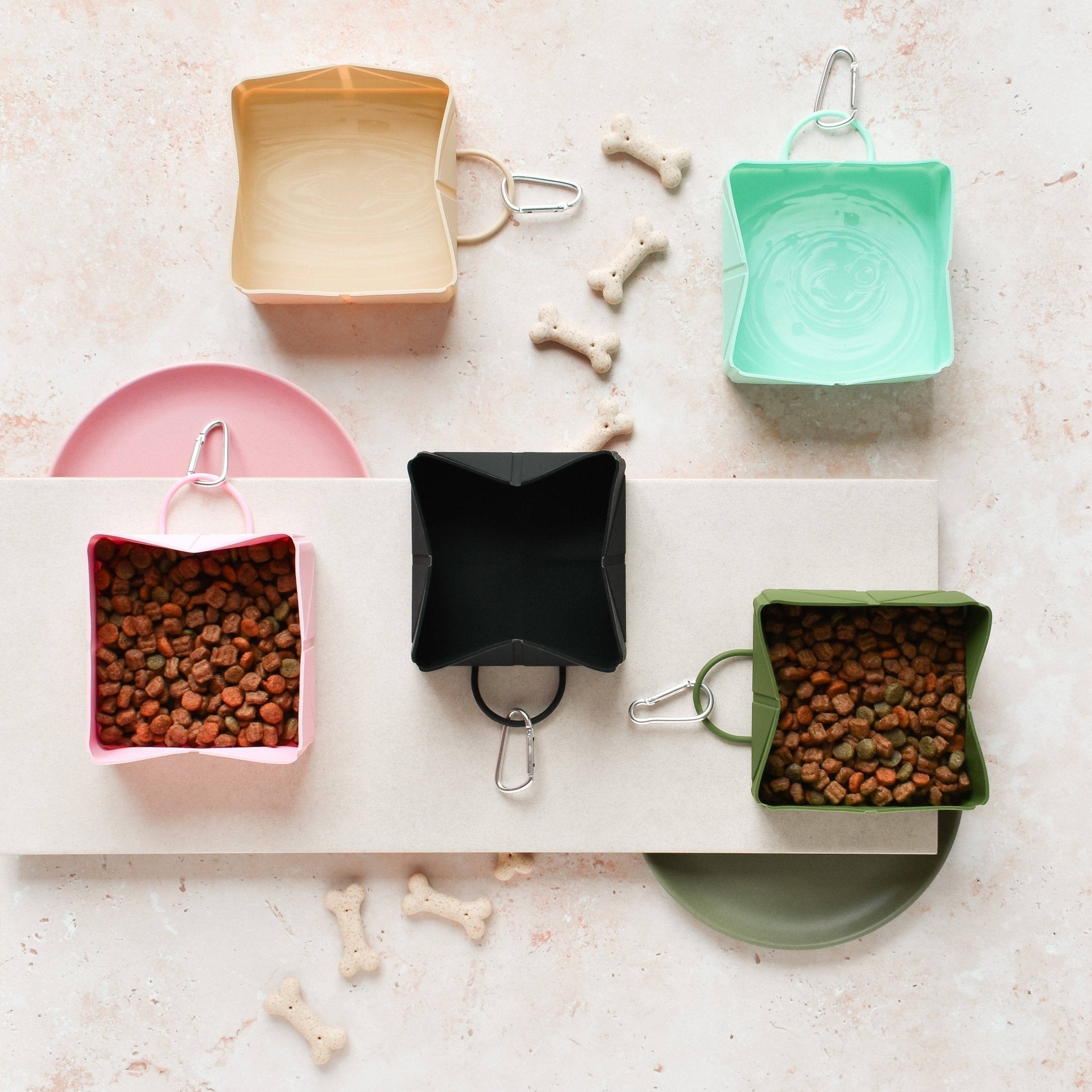 Foldable Travel Bowl - Beige - THE BOXER