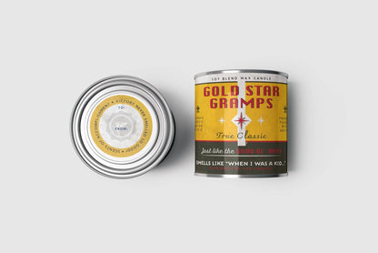 Gold Star Gramps 16oz. Candle - THE BOXER