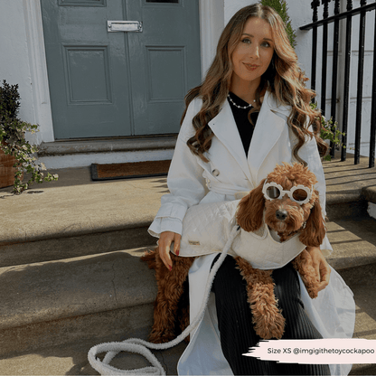 LUXE Quilted Dog Coat - Creamy Chai - THE BOXER