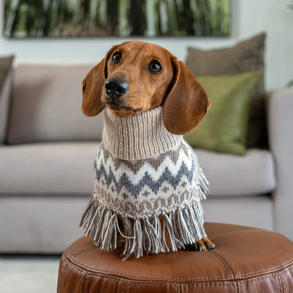 Woolly Winter Alpaca Dog Poncho - THE BOXER
